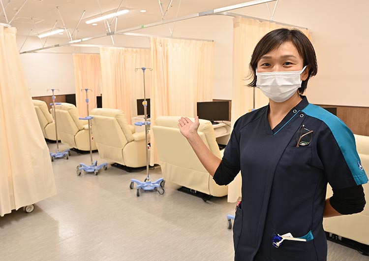津田沼中央総合病院の外来化学療法室