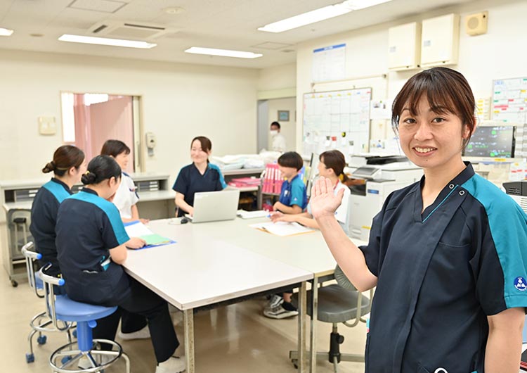 勝田病院の一般病棟のスタッフステーション