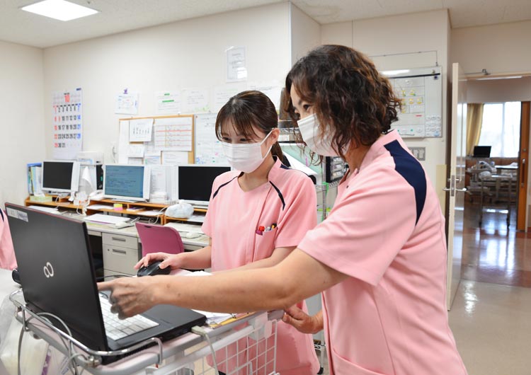 我孫子聖仁会病院のナースステーション