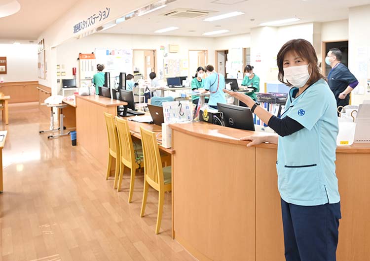 新横浜リハビリテーション病院のスタッフステーション