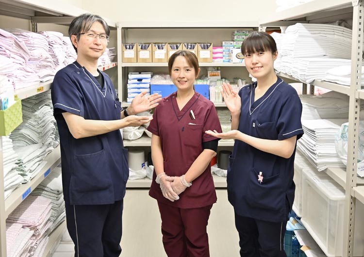 髙松病院の療養病棟　リネン室