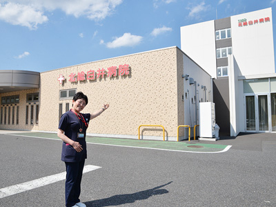 北総白井病院の玄関