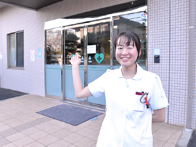 竹の塚脳神経リハビリテーション病院の玄関