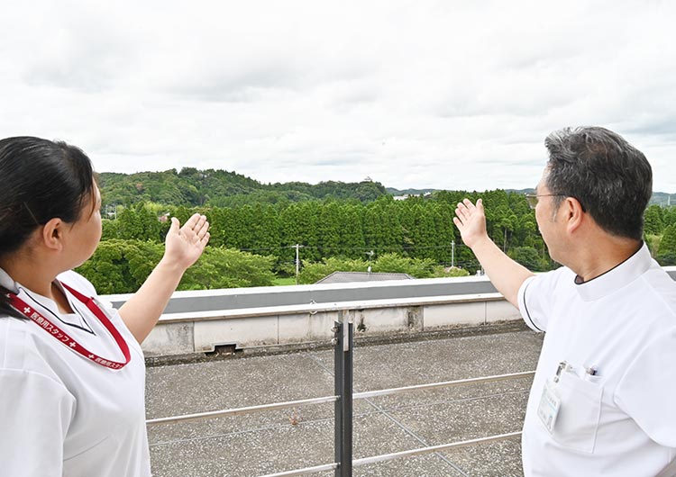 大多喜病院のベランダ