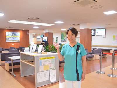 南古谷病院の待合ロビー