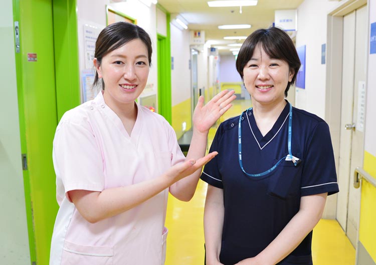 白報会王子病院の廊下