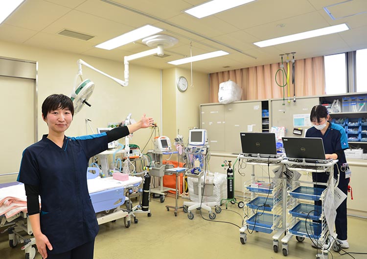 三郷中央総合病院の救急処置室