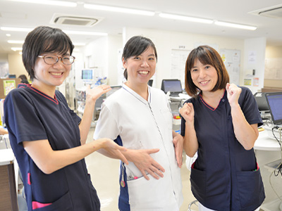 TMG宗岡中央病院のスタッフステーション