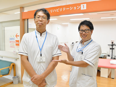 朝倉病院のリハビリ科フロア