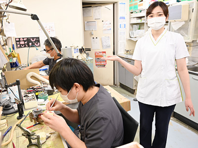 大田歯科の歯科技工室