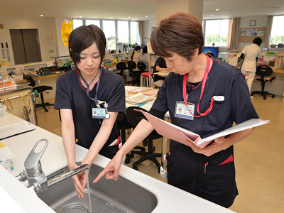 北総白井病院のナースステーション