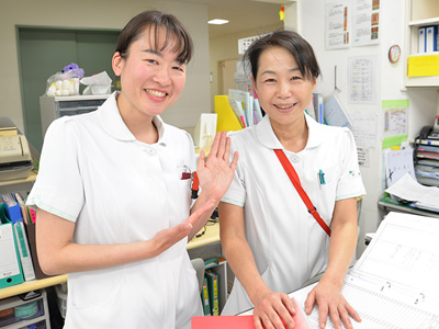 竹の塚脳神経リハビリテーション病院のナースステーション