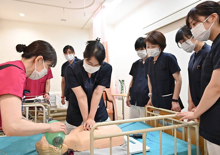 武蔵嵐山病院の研修の様子