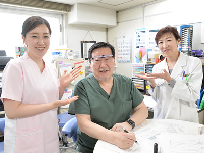 白報会王子病院のナースステーション