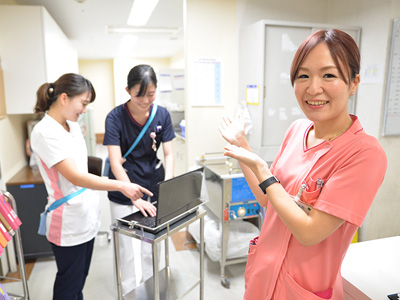 一橋病院のナースステーション
