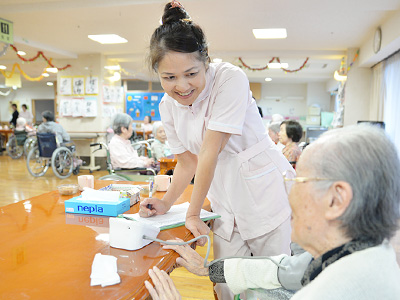 ホスピア玉川の入所フロア