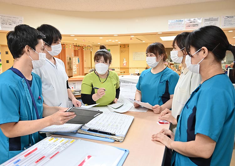 春日部ロイヤルケアセンターのスタッフステーション