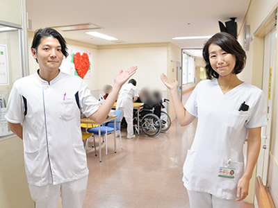葛飾橋病院の談話スペース