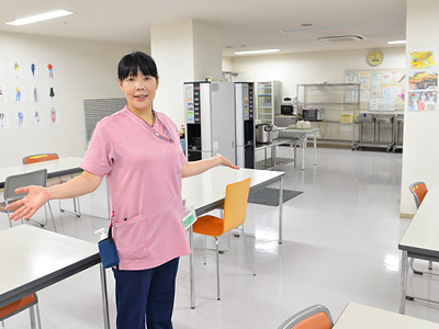 三芳の森病院の食堂