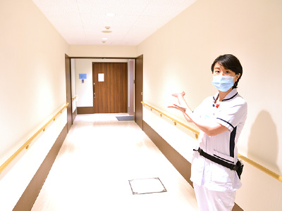 我孫子聖仁会病院の渡り廊下