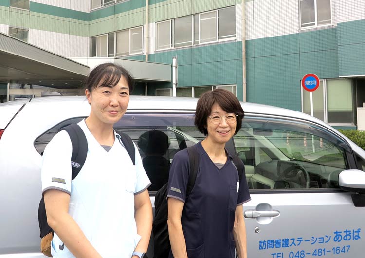 新座病院の駐車場