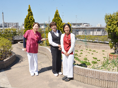 亀有中央病院の院内菜園