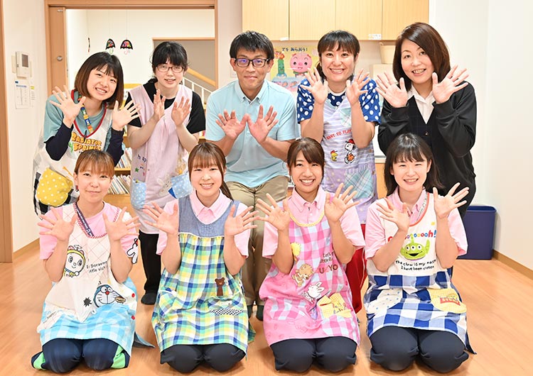 あきつやまゆり保育園の廊下