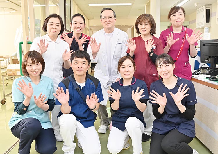 熊本循環器科病院の廊下
