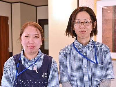 夢眠しきの(写真左)ヘルパー2級 入職1年目、(写真右)実務者研修修了 入職1年目