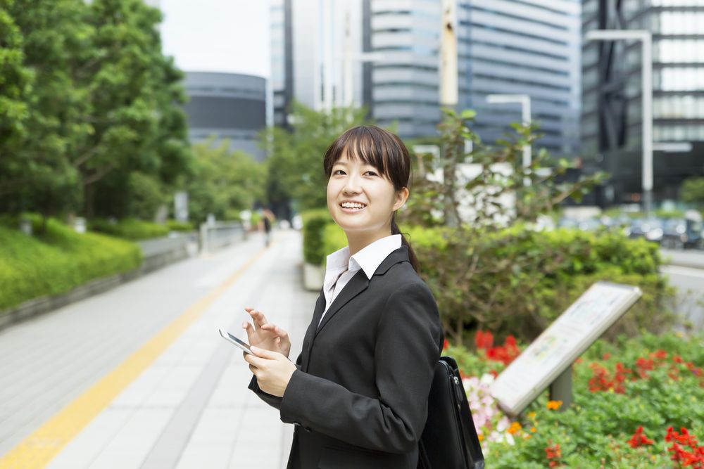 笑顔の看護学生